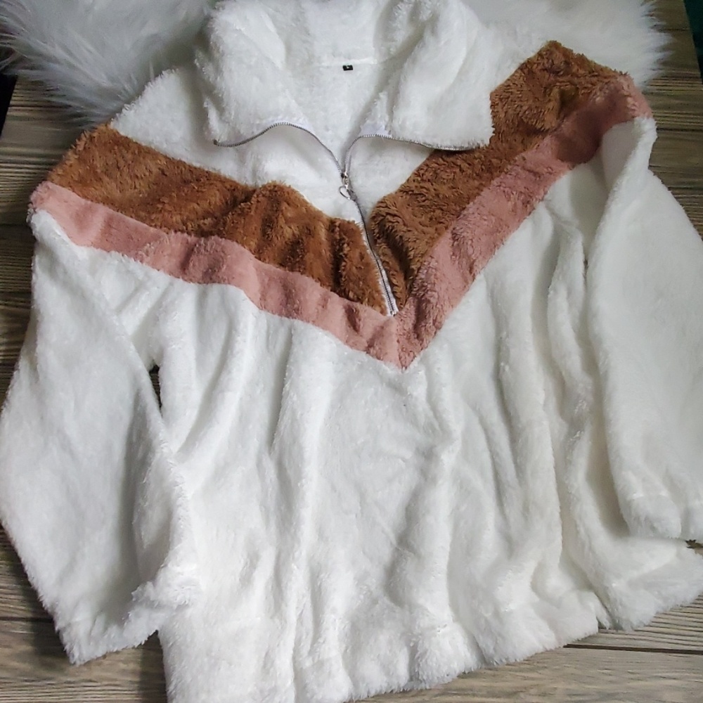 Sherpa Half Zip Pullover Sweater - Picture 7 of 7